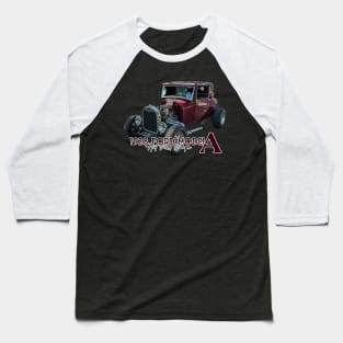 1928 Ford Model A Hot Rod Coupe Baseball T-Shirt